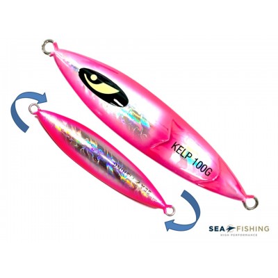 Isca artificial metal Jig Sea Fishing modelo Kelp 100g cor Rosa