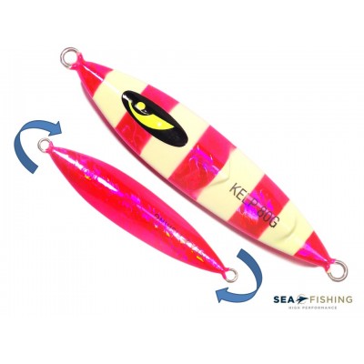Isca artificial metal Jig Sea Fishing modelo Kelp 80g cor Rosa - Glow