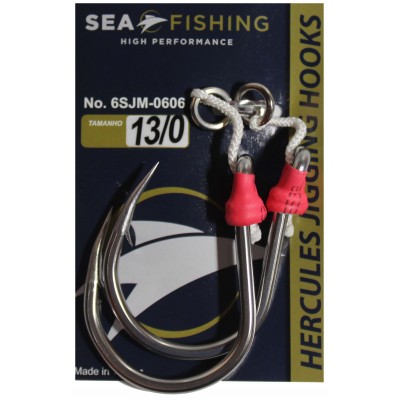 Assist Hook Circular com Solid Sea Fishing #13/0 pacote com 2 peças