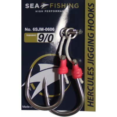 Assist Hook Circular com Solid Sea Fishing #9/0 pacote com 2 peças