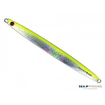 Isca artificial metal Jig Sea Fishing modelo Apuã 75g cor Limão - Glow