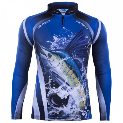 Camiseta de Pesca Go Fisher Action UV Marlim - GO 11 - Tamanho M