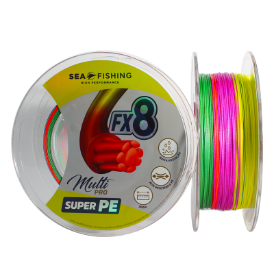 Linha multifilamento Sea Fishing FX8 - 0,25 mm - 42 lbs PE 4 - 300 m Multicolor 8 Fios