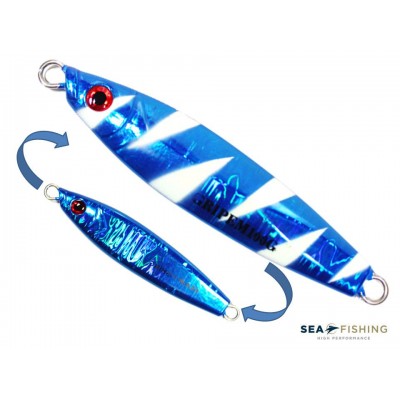 Isca artificial metal Jig Sea Fishing modelo Gripem 100g cor Azul - Glow