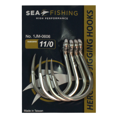 Anzol para Assist Hook Sea Fishing #11/0 pacote com 4 peças