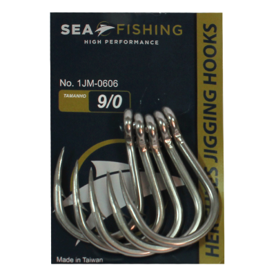 Anzol para Assist Hook Sea Fishing #9/0 pacote com 5 peças