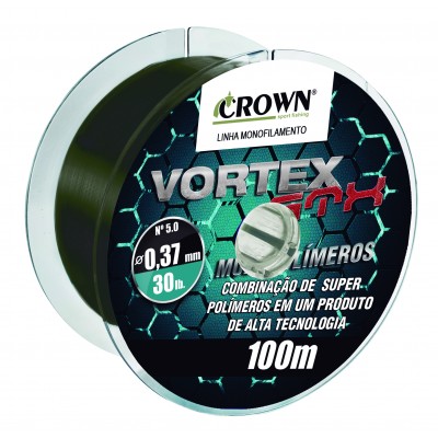 Linha monofilamento Crown Vortex GTX 0,26 - 15Lbs - 100 m