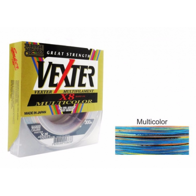 Linha Multifilamento Vexter X8 Multicolor 0,40 mm - 60 Lbs - 300 metros