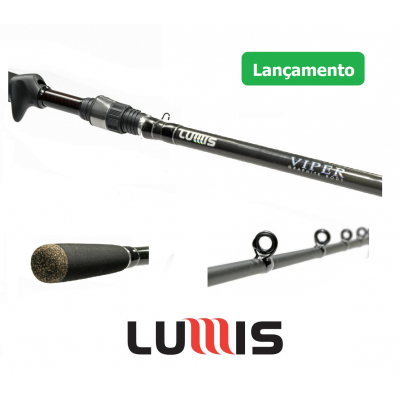 Vara carretilha Lumis VIPER 6'0" - 1,80 m - 10 a 25 Lbs - Carbono - Lançamento! (2 partes)