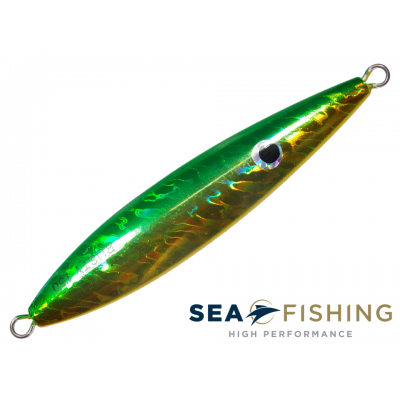 Isca artificial Slow Jig Sea Fishing modelo Rusty 150 g cor Verde e Amarelo