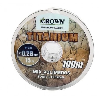 Linha Monofilamento Crown Titanium (nylon) - 0,20mm - 7lbs - 100m interligados!