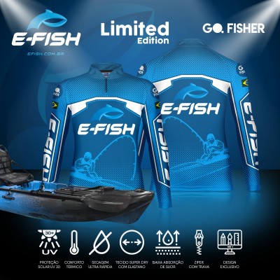 Camiseta de Pesca Go Fisher Action UV - EFISH M