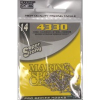 Anzol Marine Sports 4330 Nickel - Tamanho 14 - cartela c/ 50