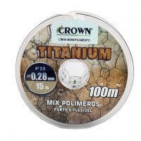 Linha Monofilamento Crown Titanium (nylon) - 0,28mm - 15lbs - 100m interligados!