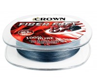 Linha multifilamento Crown Fiber Flex 8X 0,28 mm - 50 lbs - 100 m - Cinza