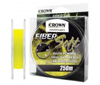 Linha monofilamento Crown Fiber Soft 0,37 mm - 27 lbs - 250 m - Yellow