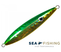Isca artificial Slow Jig Sea Fishing modelo Rusty 100 g cor Verde e Amarelo