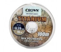 Linha Monofilamento Crown Titanium (nylon) - 0,28mm - 15lbs - 100m interligados!